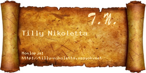 Tilly Nikoletta névjegykártya